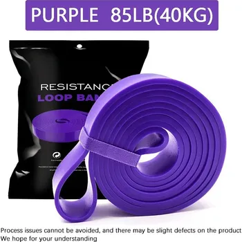 Odporová posilovací fitness guma | cvičební pás - fialová