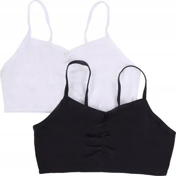 Dámské spodní prádlo Dívčí podprsenka měkká hladká s řasením 2 ks 134-140 YOCLUB