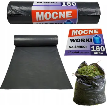 Pytle na odpadky PYTLE NA ODPADKY 10 KUSŮ UNIVERZÁLNÍ VELMI PEVNÉ PYTLE 90x105 CM - 160 L