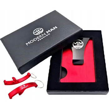 Peněženka MALÁ HLINÍKOVÁ PENĚŽENKA PRO MUŽE POUZDRO NA KARTY RFID MODERNÍ DÁREK