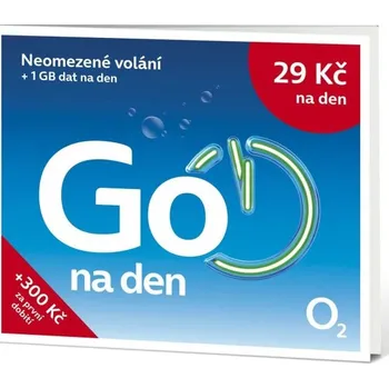 SIM karta O2 SIM karta GO na den s kreditem 50 Kč
