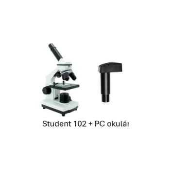 Školní mikroskop Student 102, 40-1280x+USB PC okulár s rozlišením 640x480 px