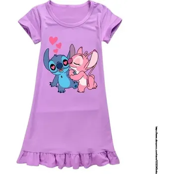 Dívčí pyžamo Lilo & Stitch Dívčí noční košilka - "Lilo a Stitch" Barva: Fialová, Velikost: 110