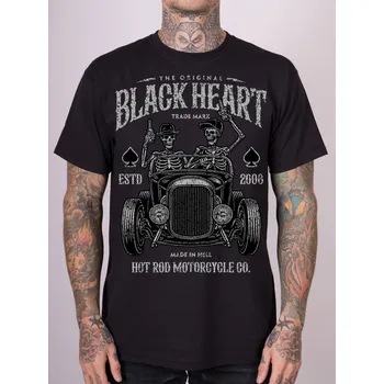 Pánské tričko A Triko BLACK HEART HOT RODERS Barva: Černá, Velikost: XL