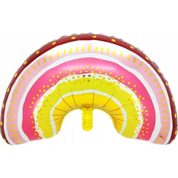 Balónek Velký fóliový balónek Duha 49x76 cm na oslavu narozenin dítěte