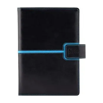 Notes - zápisník MAGNETIC A5 čtverečkovaný - černá/tyrkysová