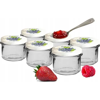 Sklenice 6 Ks skleněných sklenice 235ml šroubovací víčko zavařovací sklenice