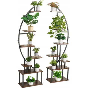 Stojan na květiny VEVOR Stojan na květiny, 7-patrový, 166,5 cm, s 2 LED lampami pro pěstování