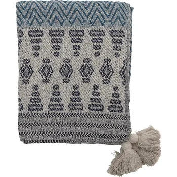 Bloomingville, Pléd Bloomingville 130 x 160 cm světle modro-šedý - Formadore