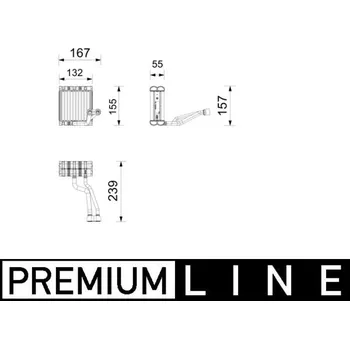 Výparník klimatizace Výparník, klimatizace MAHLE AE 261 000P