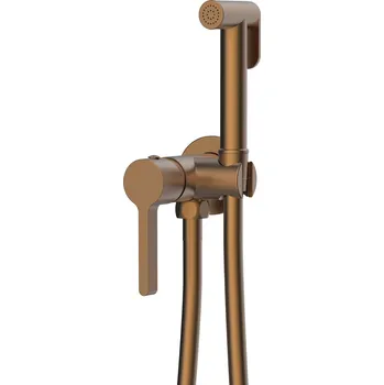 Vodovodní baterie SAPHO ICONIC podomítková bidetová baterie se Stop sprškou, kulatá, měď mat