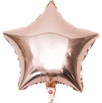 Balónek Fóliový balónek hvězda ROSE GOLD, hvězdička, na heliové nafukování, 45 cm