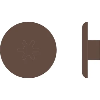 Šroub Krycí záslepky pro šrouby TORX TX30 RAL 8011 ořechově hnědá, 100 ks