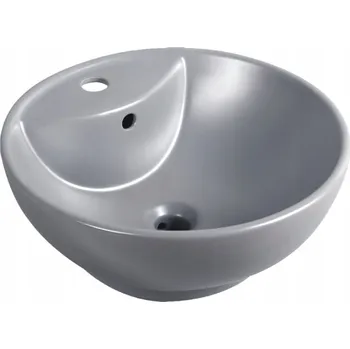 Umyvadlo na desku kulaté Kerra 46 cm šedé