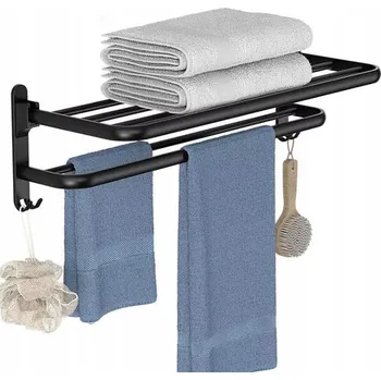 Věšák Tyč s háčky Brenor černá