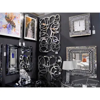 Hodiny Nástěnné hodiny Euro-Home stříbrné 57 cm