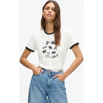 TRIČKO KARL LAGERFELD KARL SYMBOLS T-SHIRT WHITE