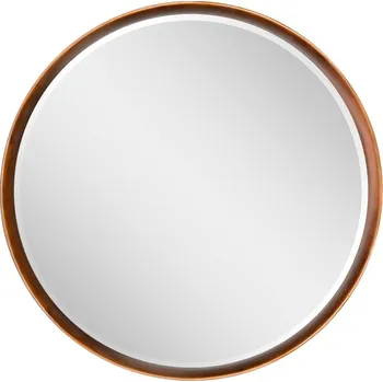 Zrcadlo Zrcadlo Art Deco, rám z bukového dřeva Ø80 cm 10173