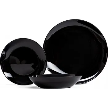 Jídelní sada talířů | CAPRI | černá | 18 ks | 727634 Cena za 18 kusů v balení