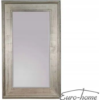 Zrcadlo Zrcadlo v dřevěném stříbrném rámu 90x150 2231