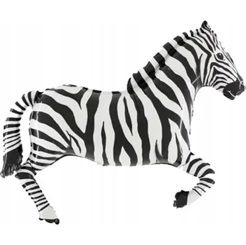 Balónek Velký fóliový balónek zebra 100 x 70 cm narozeniny zvířata