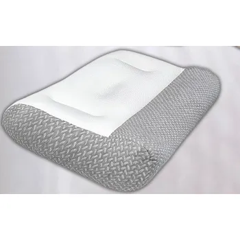 Polštář Ergonomický polštář šedý/bílý 60 x 40 x 10 cm 