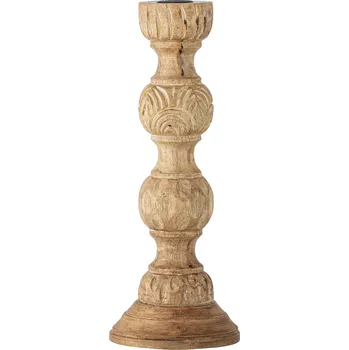 Bloomingville, Svícen na klasickou svíčku Nalua z mangového dřeva 26 cm - Formadore