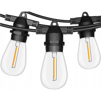 IP kamera Světelný řetěz K&K 500 cm, síťový/solární, černý