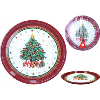 Protiskluzový kulatý tác Carmani Vánoce