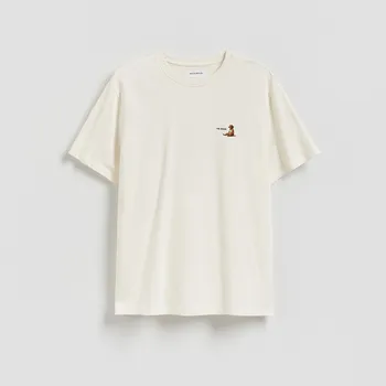 Pánská móda Reserved - Tričko comfort s potiskem - krémová - 997HL-01X - 997HL-01X-S