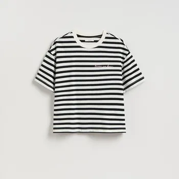 Reserved - Pruhované tričko s potiskem - vícebarevná - 180HT-MLC - 180HT-MLC-XL