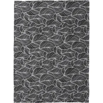 deka LIVARNO® Hebká deka, 150 x 200 cm (listy/černá)