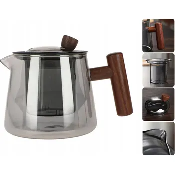 Konvice na čaj Skleněná konvice Hanipol 0,75 l, průhledná