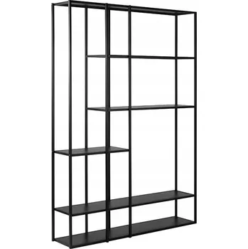 Knihovna Černý ocelový vysoký regál 150x34x210 cm SD002