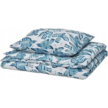 Povlečení Povlečení na peřinu 150x200 a polštář 50x60 šedé modré IKEA BITTERSOTA