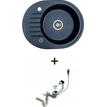 Granitový dřez Jednokomorový granitový dřez Brenor černý