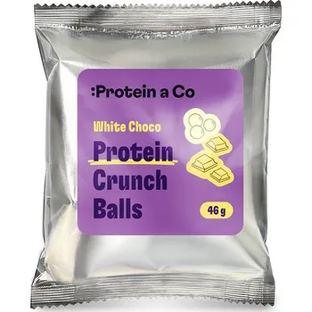 ProteinaCo Proteinové Křupavé Kuličky – Bílá čokoláda, 46 g