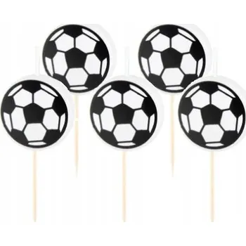 Dortová svíčka NAROZENINOVÉ SVÍČKY FOTBALOVÝ MÍČ 5KS DĚTSKÁ OSLAVA NAROZENINY PÁRTY