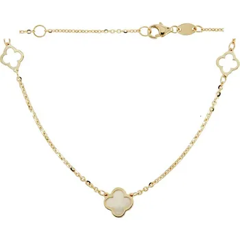 Náhrdelník Lillian Vassago Zlatý náhrdelník s perletí, čtyřlístky LLV31-GN040S