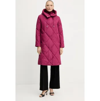 Dámská prošívaná bunda Silvian Heach vínová Barva: Vínová, Velikost: XS