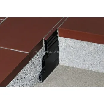 Stavební profil DILEX-MP Dilatace PVC, H=35mm, šířka:8mm, 2,5m - Černá