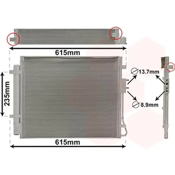 Výparník klimatizace VAN WEZEL Kondenzátor, klimatizace 82015708