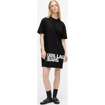 Dámské šaty ŠATY KARL LAGERFELD JEANS KLJ LOGO TEE DRESS BLACK