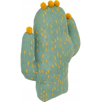 Polštář POLŠTÁŘ KAKTUS POLYESTER 46X58X8 CM ZELENÝ DO DĚTSKÉHO POKOJE