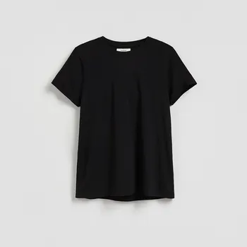 Dámské tričko Reserved - Bavlněné tričko - černý - 485IY-99X - 485IY-99X-L