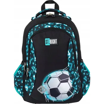 Školní batoh Vícekomorový Školní batoh St.Right bílá, černá, zelená 20 l