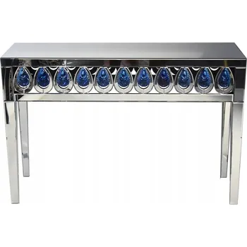 Komoda Konzolový Stolek Euro-Home odstíny fialové, stříbrný lesk 120 x 80 x 40 cm