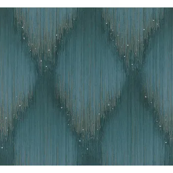 Tapeta Marburg Vliesová tapeta na zeď, tyrkysová, grafický vzor s krystaly, 35888, Papis Loveday Fashion Icon, Marburg, velikost 10 x 0,7 m