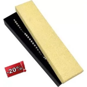 Dárková krabička KR0044-GDsk Dárková krabička na náramek, zlatá/černá