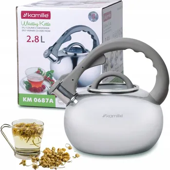 Varná konvice Konvice tradiční ocelová Kamille 2,8 l fialová, šedá